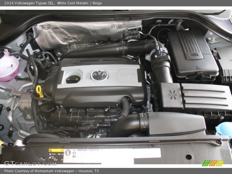 White Gold Metallic / Beige 2014 Volkswagen Tiguan SEL