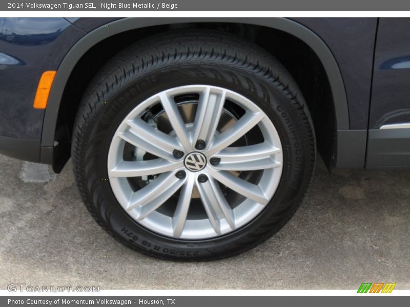 Night Blue Metallic / Beige 2014 Volkswagen Tiguan SEL