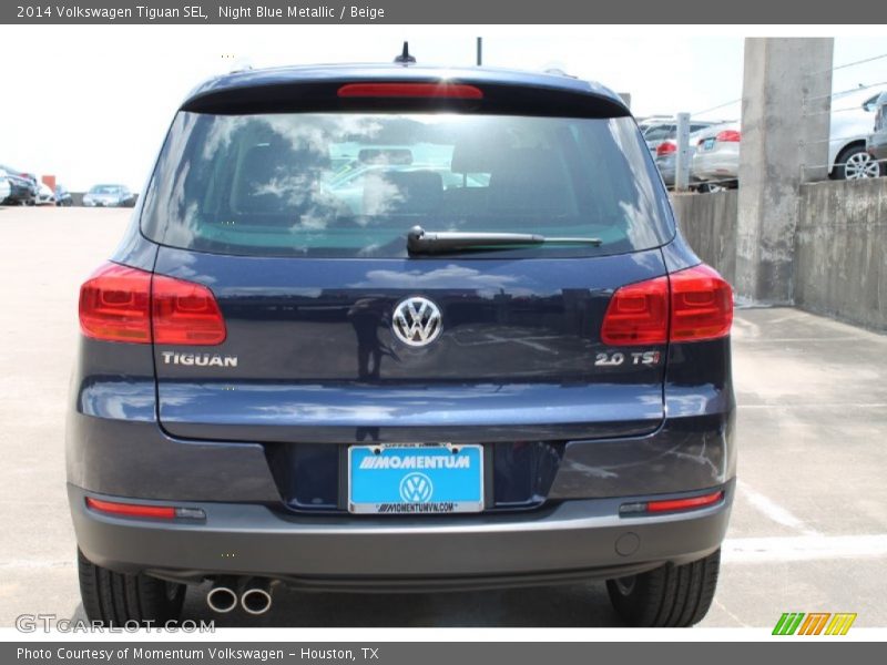 Night Blue Metallic / Beige 2014 Volkswagen Tiguan SEL