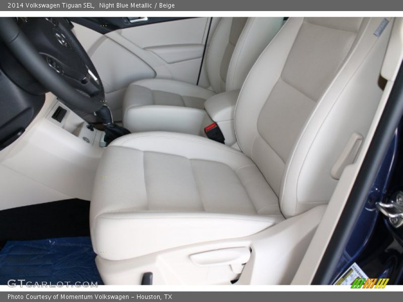 Night Blue Metallic / Beige 2014 Volkswagen Tiguan SEL