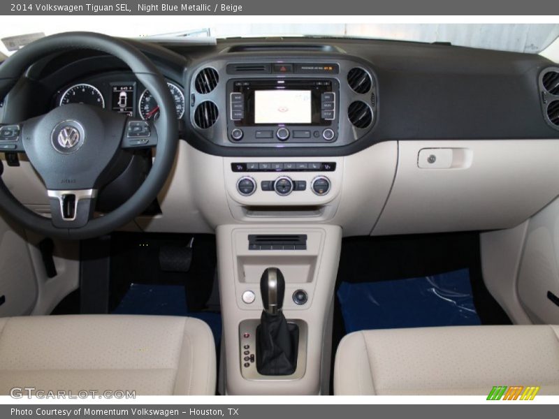 Night Blue Metallic / Beige 2014 Volkswagen Tiguan SEL