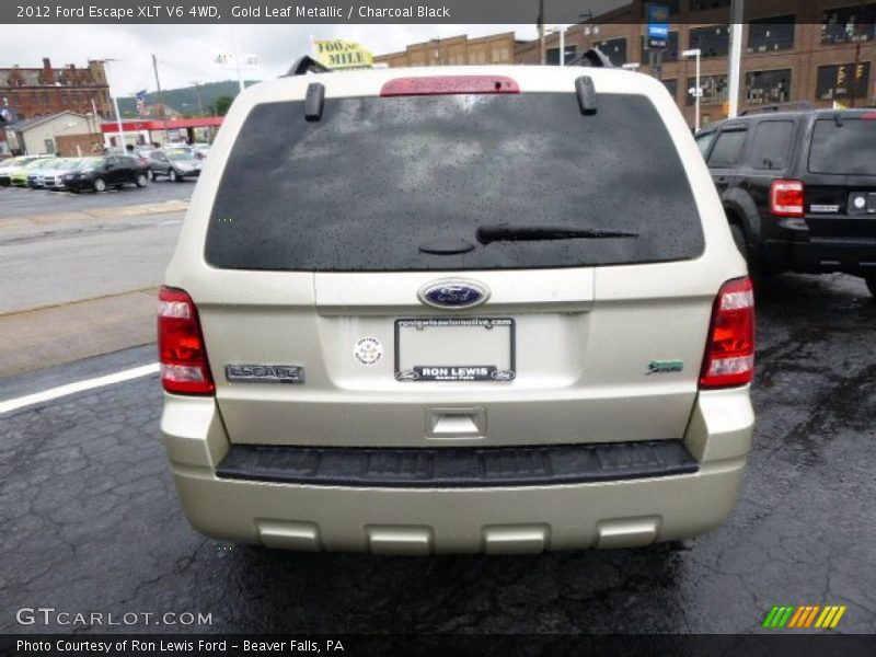 Gold Leaf Metallic / Charcoal Black 2012 Ford Escape XLT V6 4WD