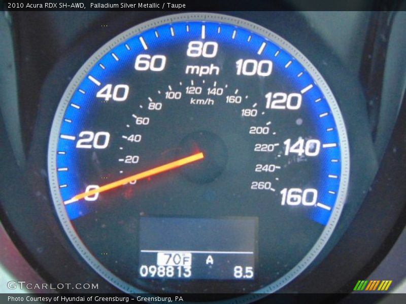 Palladium Silver Metallic / Taupe 2010 Acura RDX SH-AWD