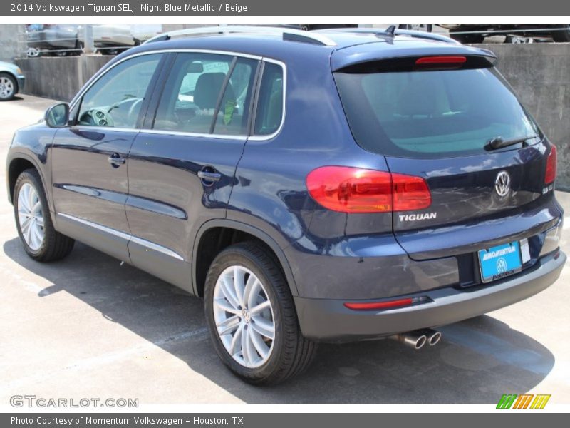 Night Blue Metallic / Beige 2014 Volkswagen Tiguan SEL