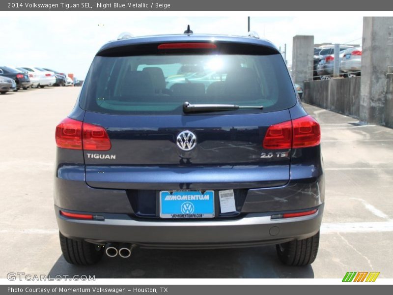 Night Blue Metallic / Beige 2014 Volkswagen Tiguan SEL