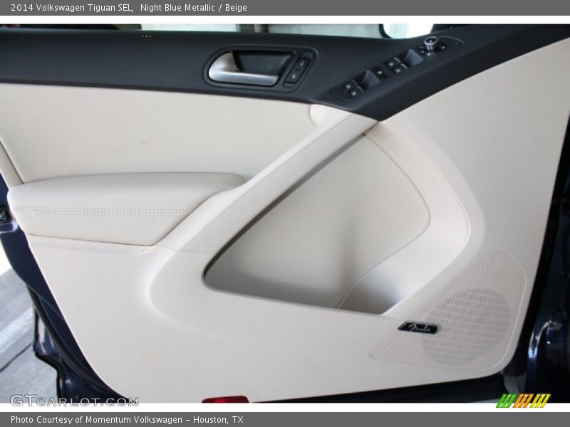 Night Blue Metallic / Beige 2014 Volkswagen Tiguan SEL