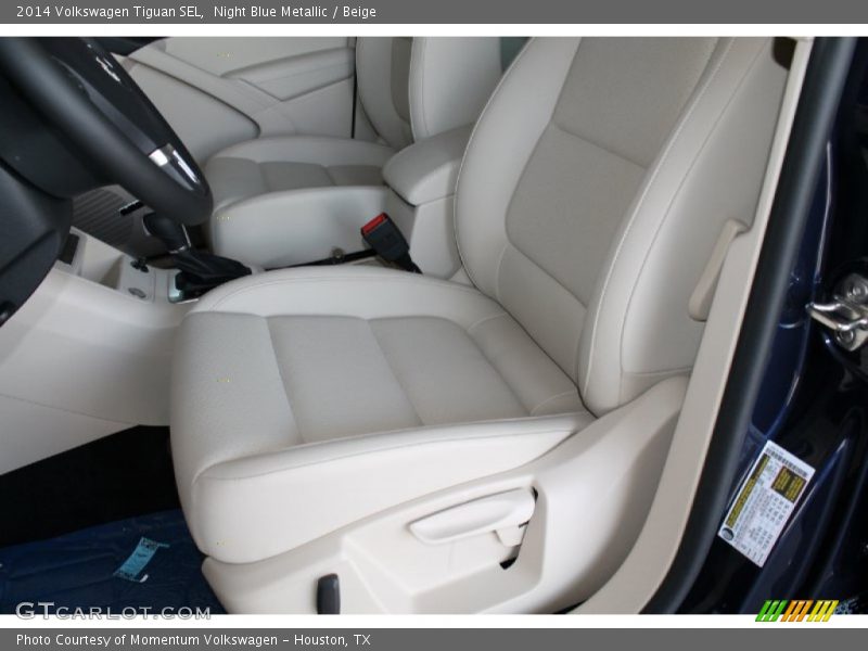 Night Blue Metallic / Beige 2014 Volkswagen Tiguan SEL