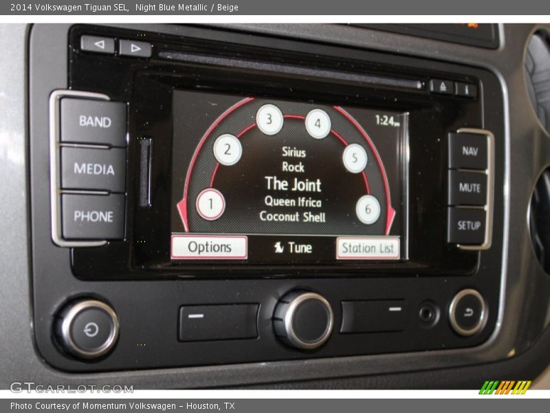 Night Blue Metallic / Beige 2014 Volkswagen Tiguan SEL