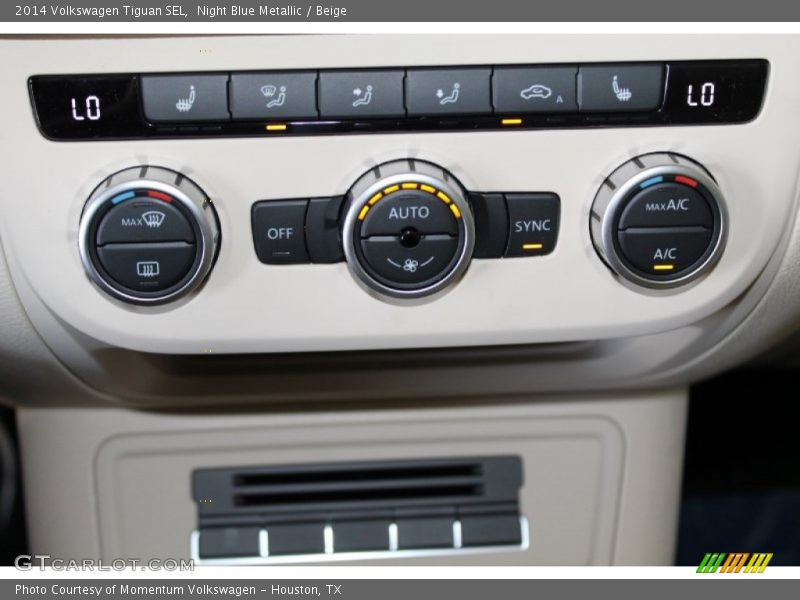 Night Blue Metallic / Beige 2014 Volkswagen Tiguan SEL