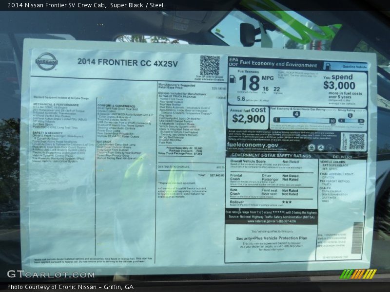 Super Black / Steel 2014 Nissan Frontier SV Crew Cab