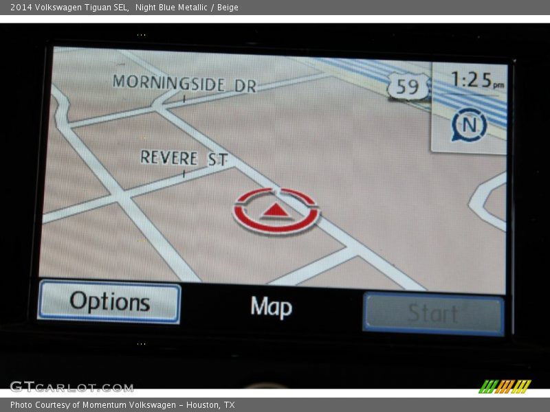 Night Blue Metallic / Beige 2014 Volkswagen Tiguan SEL