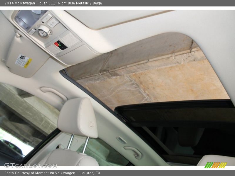 Night Blue Metallic / Beige 2014 Volkswagen Tiguan SEL