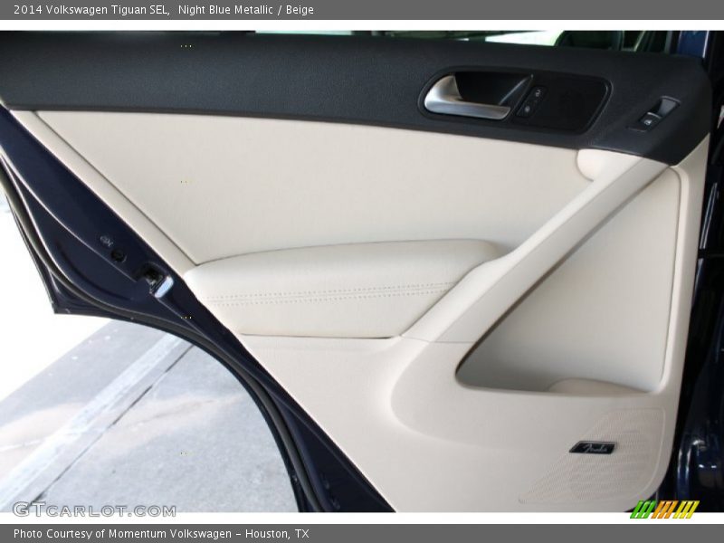 Night Blue Metallic / Beige 2014 Volkswagen Tiguan SEL