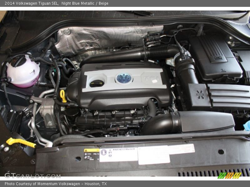 Night Blue Metallic / Beige 2014 Volkswagen Tiguan SEL