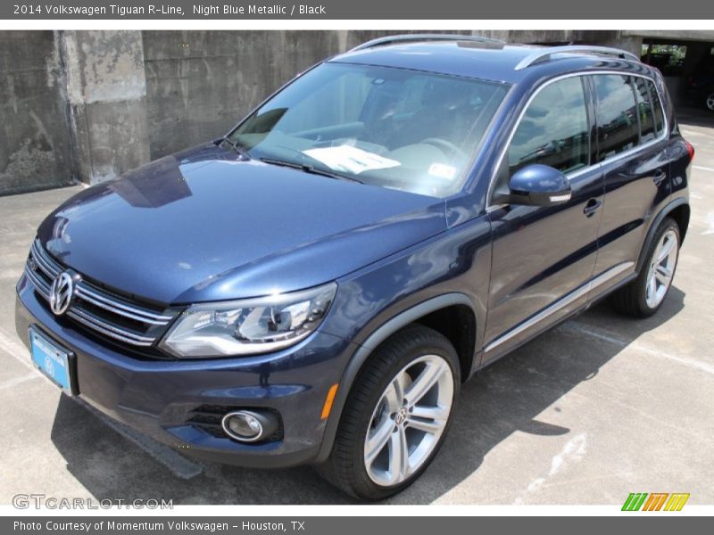 Night Blue Metallic / Black 2014 Volkswagen Tiguan R-Line