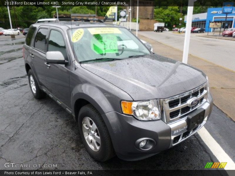 Sterling Gray Metallic / Charcoal Black 2012 Ford Escape Limited 4WD