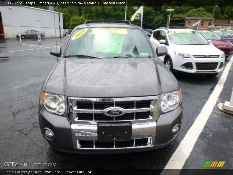 Sterling Gray Metallic / Charcoal Black 2012 Ford Escape Limited 4WD