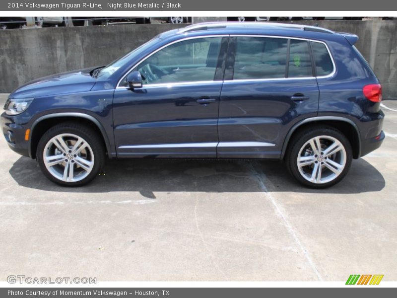 Night Blue Metallic / Black 2014 Volkswagen Tiguan R-Line