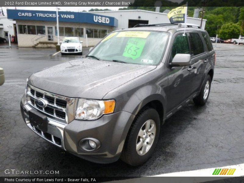 Sterling Gray Metallic / Charcoal Black 2012 Ford Escape Limited 4WD