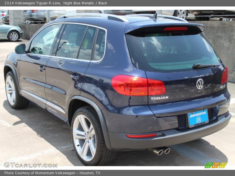 Night Blue Metallic / Black 2014 Volkswagen Tiguan R-Line