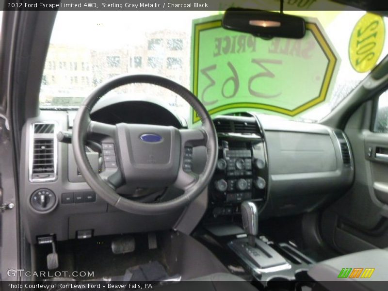 Sterling Gray Metallic / Charcoal Black 2012 Ford Escape Limited 4WD
