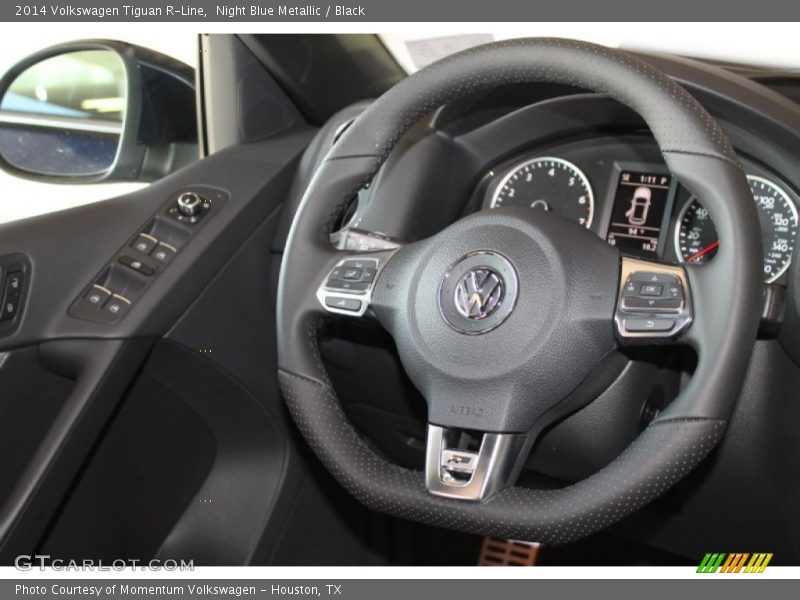 Night Blue Metallic / Black 2014 Volkswagen Tiguan R-Line