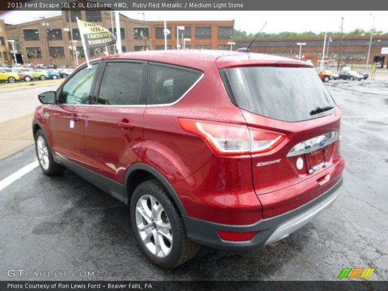 Ruby Red Metallic / Medium Light Stone 2013 Ford Escape SEL 2.0L EcoBoost 4WD