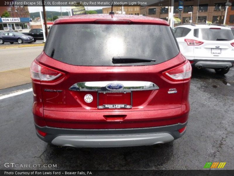Ruby Red Metallic / Medium Light Stone 2013 Ford Escape SEL 2.0L EcoBoost 4WD