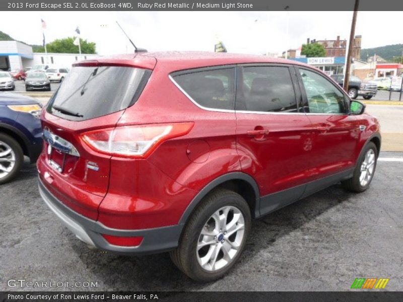 Ruby Red Metallic / Medium Light Stone 2013 Ford Escape SEL 2.0L EcoBoost 4WD