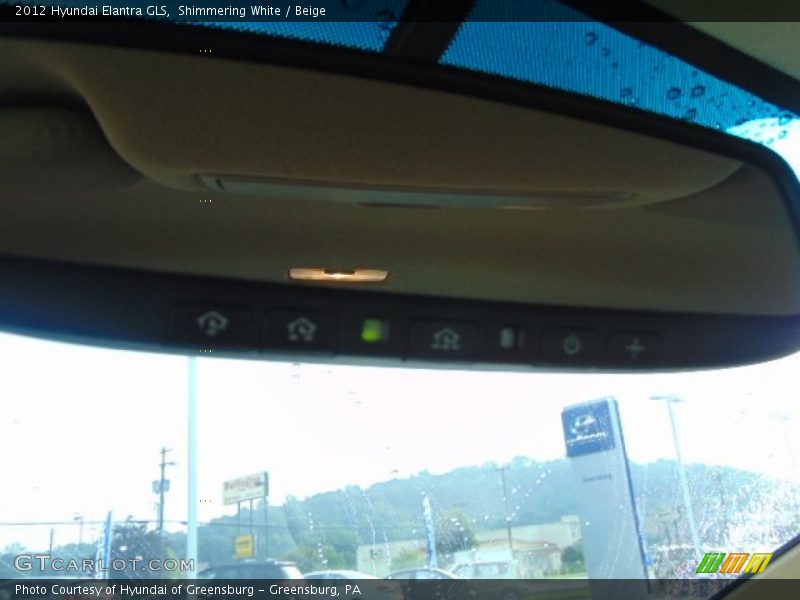 Shimmering White / Beige 2012 Hyundai Elantra GLS