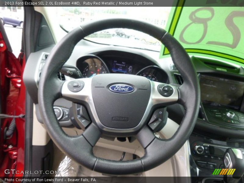 Ruby Red Metallic / Medium Light Stone 2013 Ford Escape SEL 2.0L EcoBoost 4WD