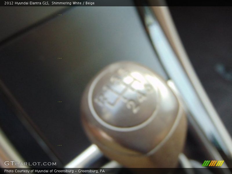 Shimmering White / Beige 2012 Hyundai Elantra GLS
