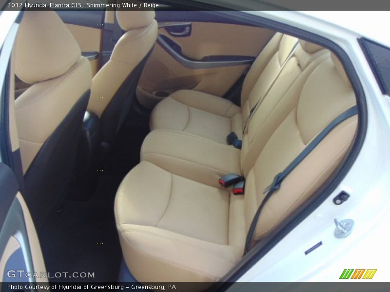 Shimmering White / Beige 2012 Hyundai Elantra GLS