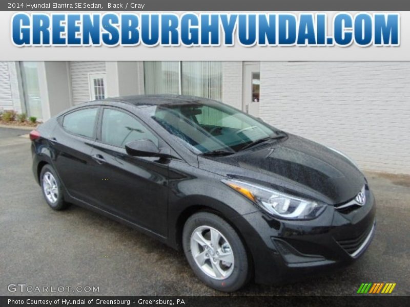 Black / Gray 2014 Hyundai Elantra SE Sedan