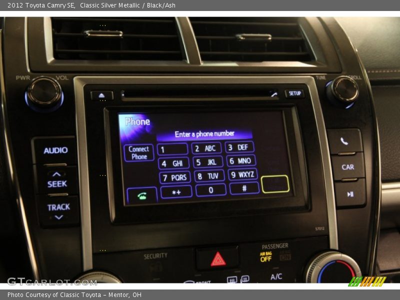 Classic Silver Metallic / Black/Ash 2012 Toyota Camry SE
