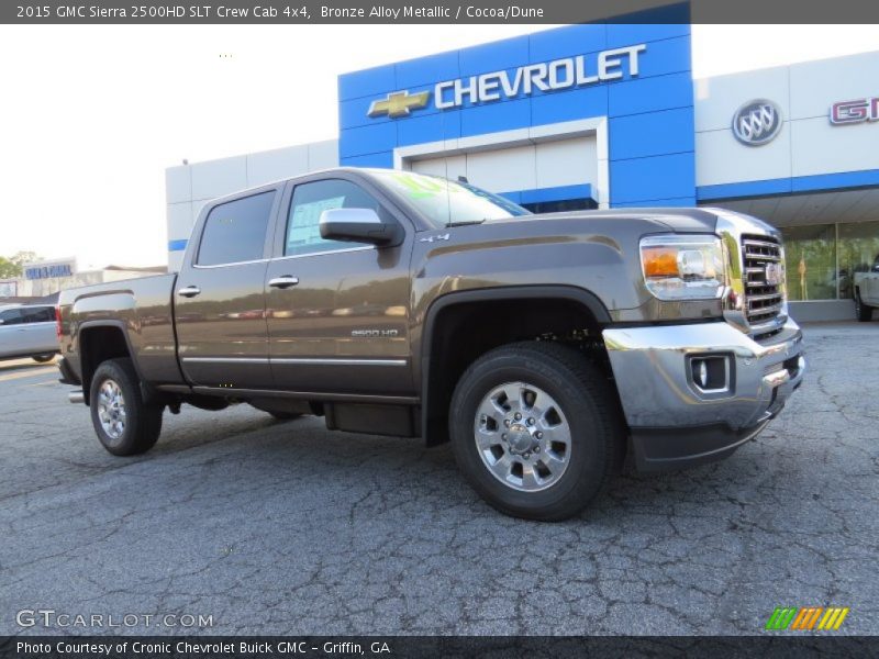 Bronze Alloy Metallic / Cocoa/Dune 2015 GMC Sierra 2500HD SLT Crew Cab 4x4
