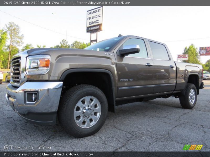 Bronze Alloy Metallic / Cocoa/Dune 2015 GMC Sierra 2500HD SLT Crew Cab 4x4