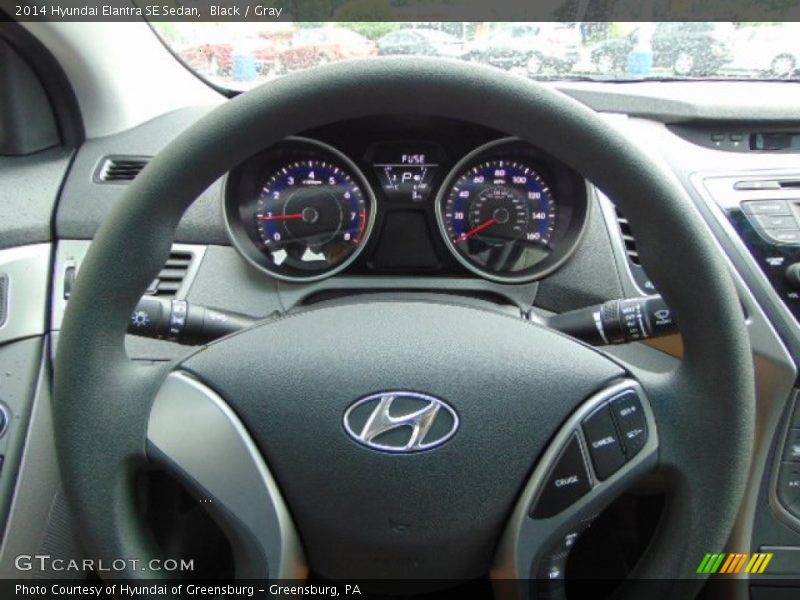 Black / Gray 2014 Hyundai Elantra SE Sedan