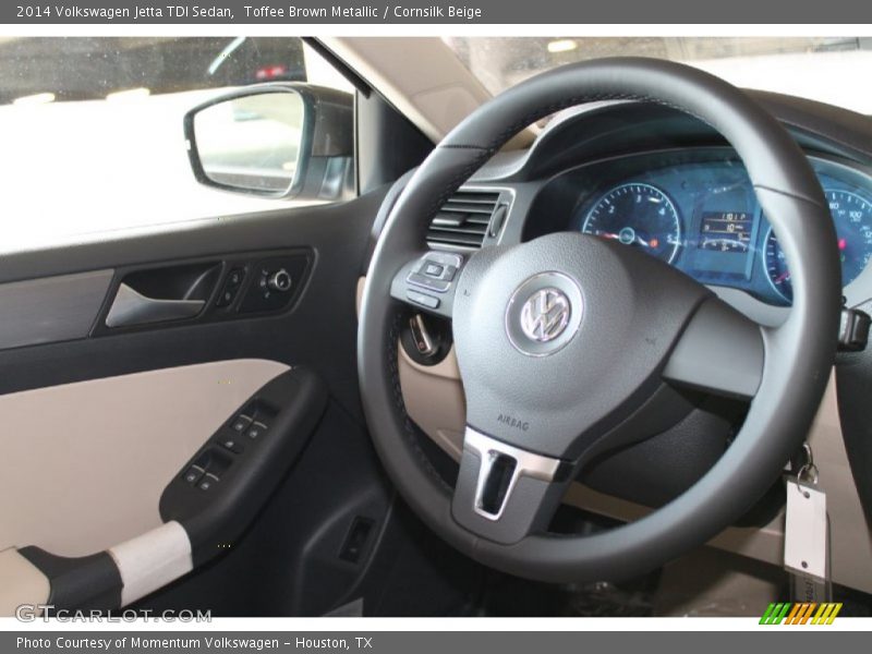 Toffee Brown Metallic / Cornsilk Beige 2014 Volkswagen Jetta TDI Sedan