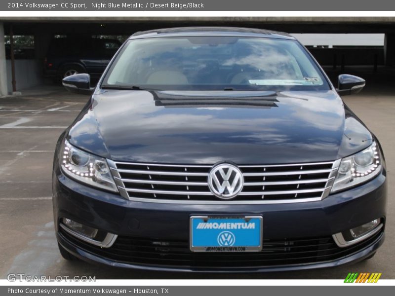 Night Blue Metallic / Desert Beige/Black 2014 Volkswagen CC Sport