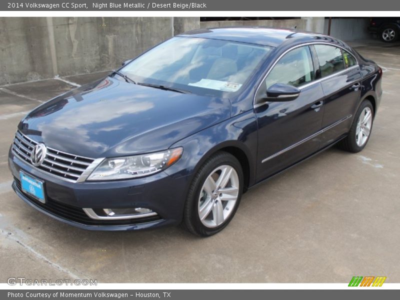 Night Blue Metallic / Desert Beige/Black 2014 Volkswagen CC Sport