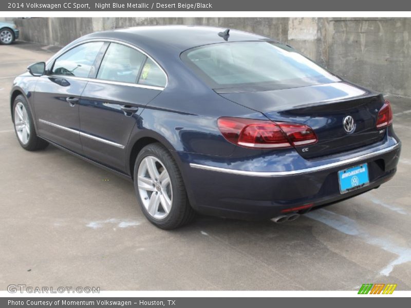 Night Blue Metallic / Desert Beige/Black 2014 Volkswagen CC Sport