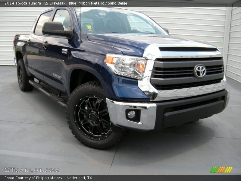 Blue Ribbon Metallic / Sand Beige 2014 Toyota Tundra TSS CrewMax