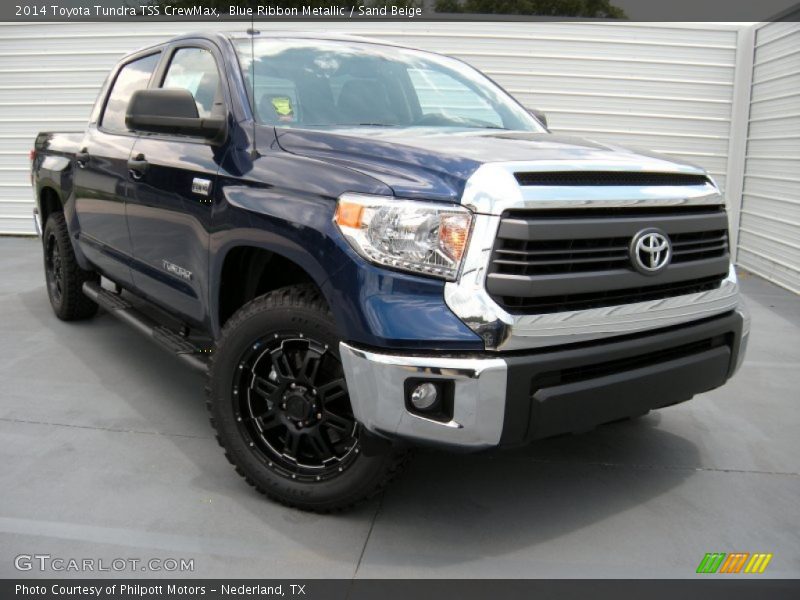 Blue Ribbon Metallic / Sand Beige 2014 Toyota Tundra TSS CrewMax