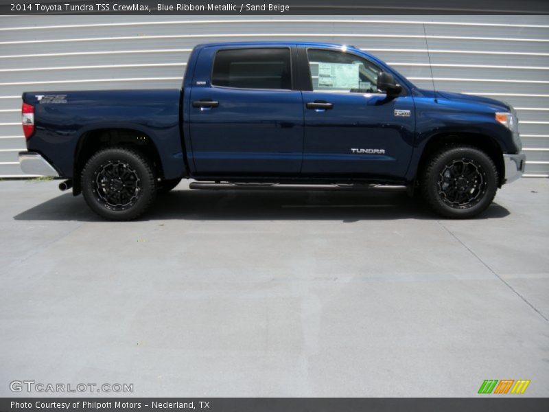Blue Ribbon Metallic / Sand Beige 2014 Toyota Tundra TSS CrewMax