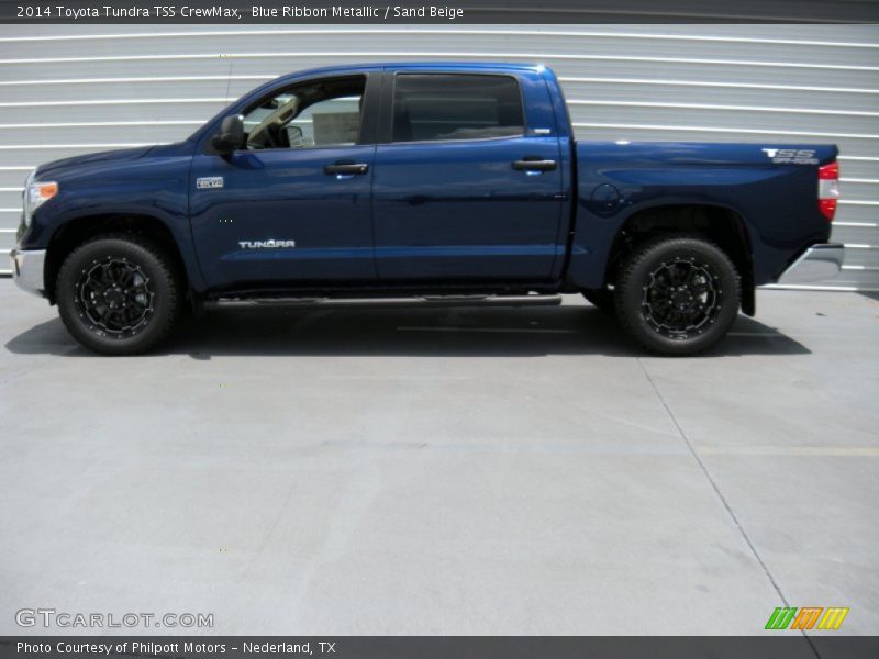 Blue Ribbon Metallic / Sand Beige 2014 Toyota Tundra TSS CrewMax