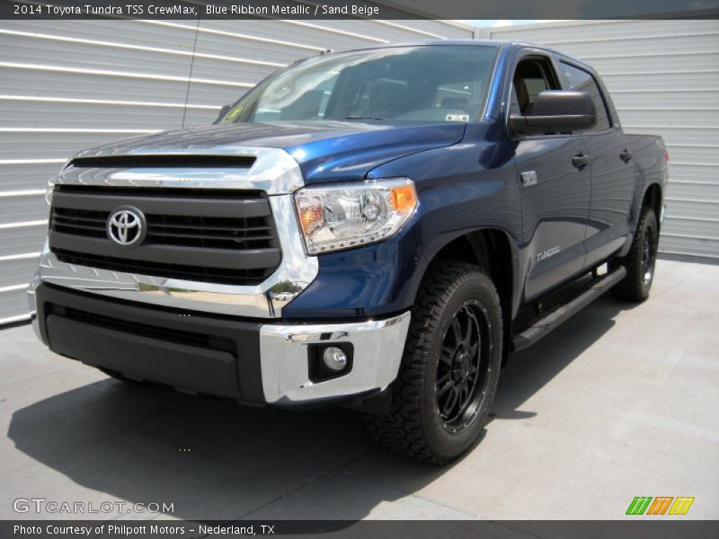 Blue Ribbon Metallic / Sand Beige 2014 Toyota Tundra TSS CrewMax