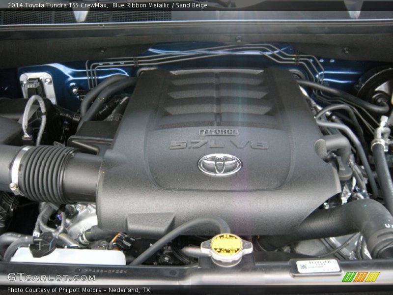 Blue Ribbon Metallic / Sand Beige 2014 Toyota Tundra TSS CrewMax