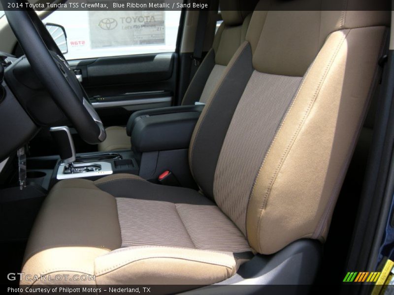 Blue Ribbon Metallic / Sand Beige 2014 Toyota Tundra TSS CrewMax