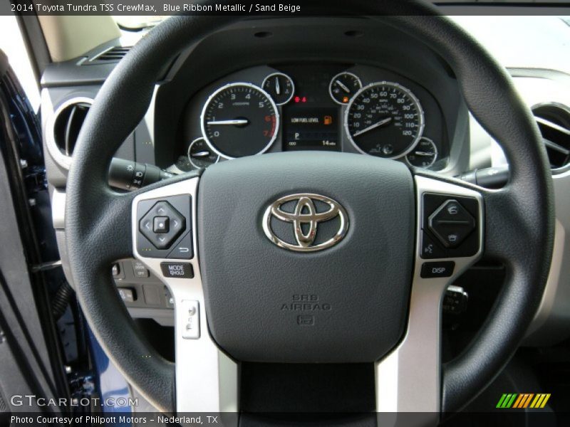 Blue Ribbon Metallic / Sand Beige 2014 Toyota Tundra TSS CrewMax